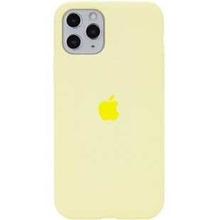 Чехол для Apple iPhone 11 Pro Max Silicone Full / закрытый низ / Желтый / Mellow Yellow