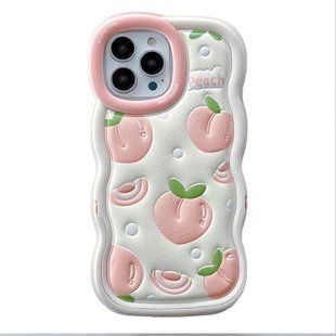 Чохол для iPhone 13 Хвилястий Peach + підставка