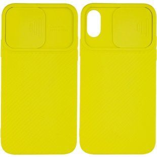 Чехол Camshield Square TPU со шторкой для камеры для Apple iPhone X / XS (5.8"") Желтый