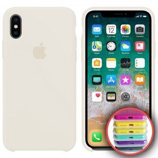 Чохол silicone case for iPhone XR з мікрофіброю і закритим низом White