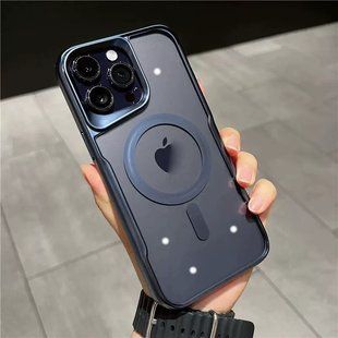 Чохол для Iphone 13 Metal Shell with Magsafe Titanium Blue