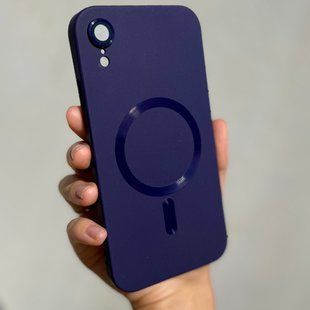 Чохол для iPhone XR Sapphire Matte with MagSafe + скло на камеру Dark purple