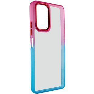 Чехол TPU+PC Fresh sip series для Xiaomi Redmi Note 10 / Note 10s Бирюзовый / Розовый
