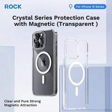 Чехол для iPhone 16 Pro  Rock Premium Clear Case with magnetic