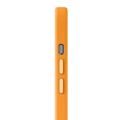 Шкіряний чохол для Apple iPhone 12 Pro / 12 Leather Case Original 1: 1 (AAA) with MagSafe California Poppy