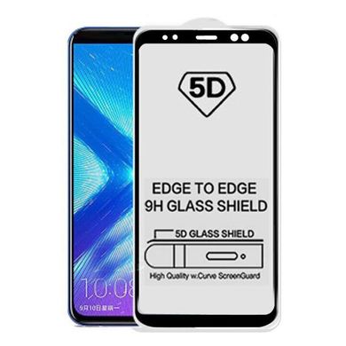 5D стекло для Samsung Galaxy А8 Black Полный клей / Full Glue, Черный