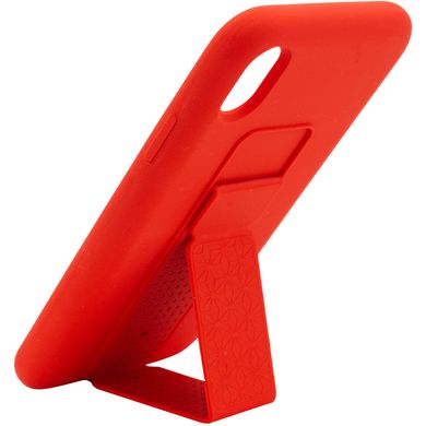 Чехол Silicone Case Hand Holder для Apple iPhone X / XS (5.8") (Красный / Red)