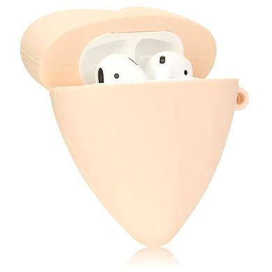 Силіконовий футляр Lucky Heart series для навушників AirPods2 + кільце (Рожевий)