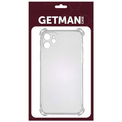 TPU чехол GETMAN Ease logo усиленные углы для Apple iPhone 11 (6.1") Серый (прозрачный)