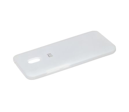 Чехол для Xiaomi Redmi 8A Silicone Full белый с закрытым низом и микрофиброй