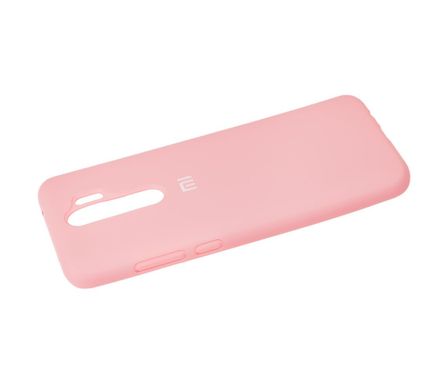 Чохол для Xiaomi Redmi Note 8 Pro Silicone Full світло-рожевий з закритим низом і мікрофіброю