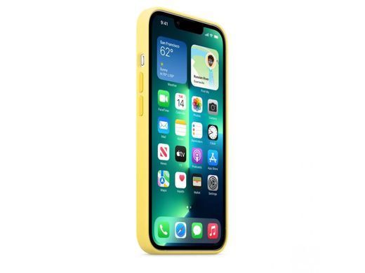 Чохол для Apple Iphone 13 pro Silicone case Original 1:1 full with Magsafe Жовтий/ Lemon Zest