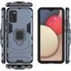 Ударопрочный чехол Transformer Ring for Magnet для Samsung Galaxy A03s Серый / Metal slate