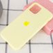 Чехол для Apple iPhone 11 Pro Max Silicone Full / закрытый низ / Желтый / Mellow Yellow
