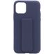 Чохол Silicone Case Hand Holder для Apple iPhone 11 (6.1") (Темно-синій / Midnight blue)