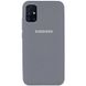 Чехол для Samsung Galaxy M31s (M317) Silicone Full Серый / Lavender Gray c закрытым низом и микрофиброю