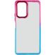 Чехол TPU+PC Fresh sip series для Xiaomi Redmi Note 10 / Note 10s Бирюзовый / Розовый