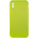 Матовый полупрозрачный TPU чехол с защитой камеры для Apple iPhone X / XS (5.8") (Зеленый / Light Green)