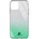 TPU+Glass чехол Swarovski для Apple iPhone 12 mini (5.4") (Бирюзовый)
