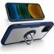 TPU+PC чехол Deen CrystalRing под магнитный держатель для Apple iPhone 11 Pro (5.8") (Бесцветный / Темно-синий)