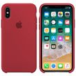 Чехол silicone case for iPhone XS Max Rose Red / Вишневый