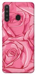 Чохол для Samsung Galaxy A21 PandaPrint Троянди олівцем квіти