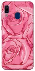Чехол для Samsung Galaxy A20 / A30 PandaPrint Розы карандашом цветы