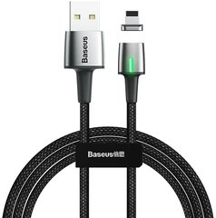 Кабель Baseus Zinc Magnetic Cable USB For iP 2.4A 1m Black, Black