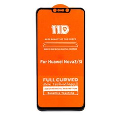 5D + (11d) скло для Huawei P Smart Plus / Nova3 / 3i Black Повний клей, Черный