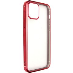 Прозрачный силиконовый чехол глянцевая окантовка Full Camera для Apple iPhone 13 (6.1"") Красный