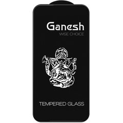 Защитное стекло Ganesh (Full Cover) (тех.пак) для Apple iPhone 13 / 13 Pro / 14 (6.1"") Черный