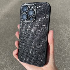 Чехол с блестками, стразами для iPhone 14 Galaxy case Black
