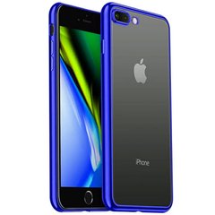 Прозрачный силиконовый чехол с глянцевой окантовкой Full Camera для Apple iPhone 7 plus/8 plus (5.5) Синий