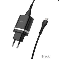 Адаптер мережевий HOCO Micro USB cable Smart FCP / AFC C12Q | 1USB, 3A, 18W, QC3.0 | black