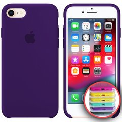 Чехол silicone case for iPhone 7/8 с микрофиброй и закрытым низом Ultra Violet / Фиолетовый