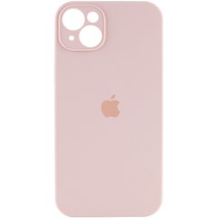 Чохол для Apple iPhone 14 Plus Silicone Full camera закритий низ + захист камери / Рожевий / Pink Sand