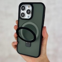 Чехол для iPhone 14 Pro Max Matt Guard MagSafe Case + кольцо-подставка Black