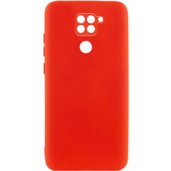 Чехол для Xiaomi Redmi Note 9 / Redmi 10X Silicone Full camera закрытый низ + защита камеры Красный / Red