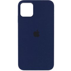 Чехол для Apple iPhone 12 Pro Silicone Full / закритий низ (Синій / Deep navy)