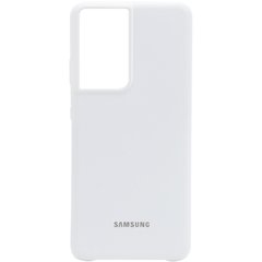 Чехол Silicone Cover (AA) для Samsung Galaxy S21 Ultra (Белый / White)