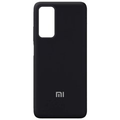 Чехол для Xiaomi Mi 10T / Mi 10T Pro Silicone Full (Черный / Black) с закрытым низом и микрофиброй