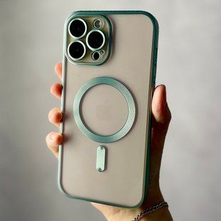 Чохол для iPhone 15 Matt Shining Case with Magsafe + скло на камеру