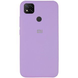 Чохол для Xiaomi Redmi 9C Silicone Full Бузковий / Lilac з закритим низом і мікрофіброю