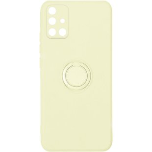 Чохол TPU Candy Ring Full Camera для Samsung Galaxy A51 (Бежевий / Antigue White)