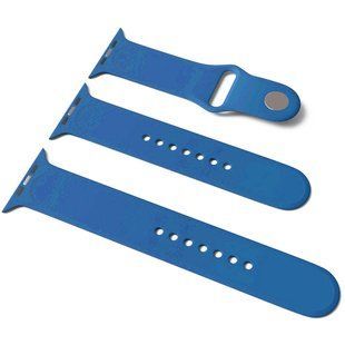 Силиконовый ремешок для Apple Watch Sport Band 38 / 40 (S/M & M/L) 3pcs (Синий / Blue)