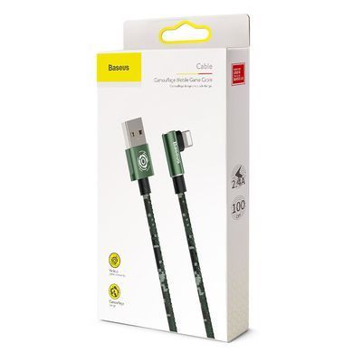Кабель BASEUS Lightning Camouflage mobile game |1m, 2.4A (CALMC-A12) Green, Green