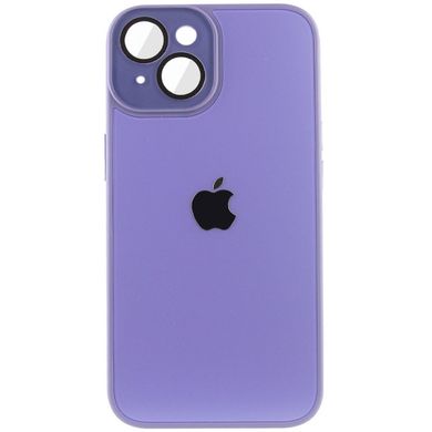 Чохол для iPhone 14 Plus Скляний матовий + скло на камеру з мікрофіброю TPU+Glass Sapphire Midnight Dasheen