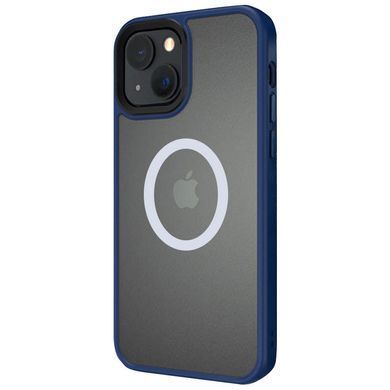TPU+PC чехол Metal Buttons with MagSafe для Apple iPhone 14 Plus (6.7") Синий