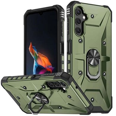 Ударопрочный чехол Pathfinder Ring для Samsung Galaxy S23 FE (Зеленый / Army Green)