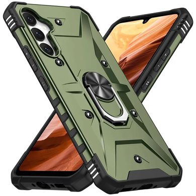 Ударопрочный чехол Pathfinder Ring для Samsung Galaxy S23 FE (Зеленый / Army Green)